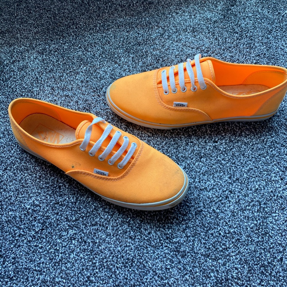 Neon Orange Vans Slim Authentics Size M/9W10.5